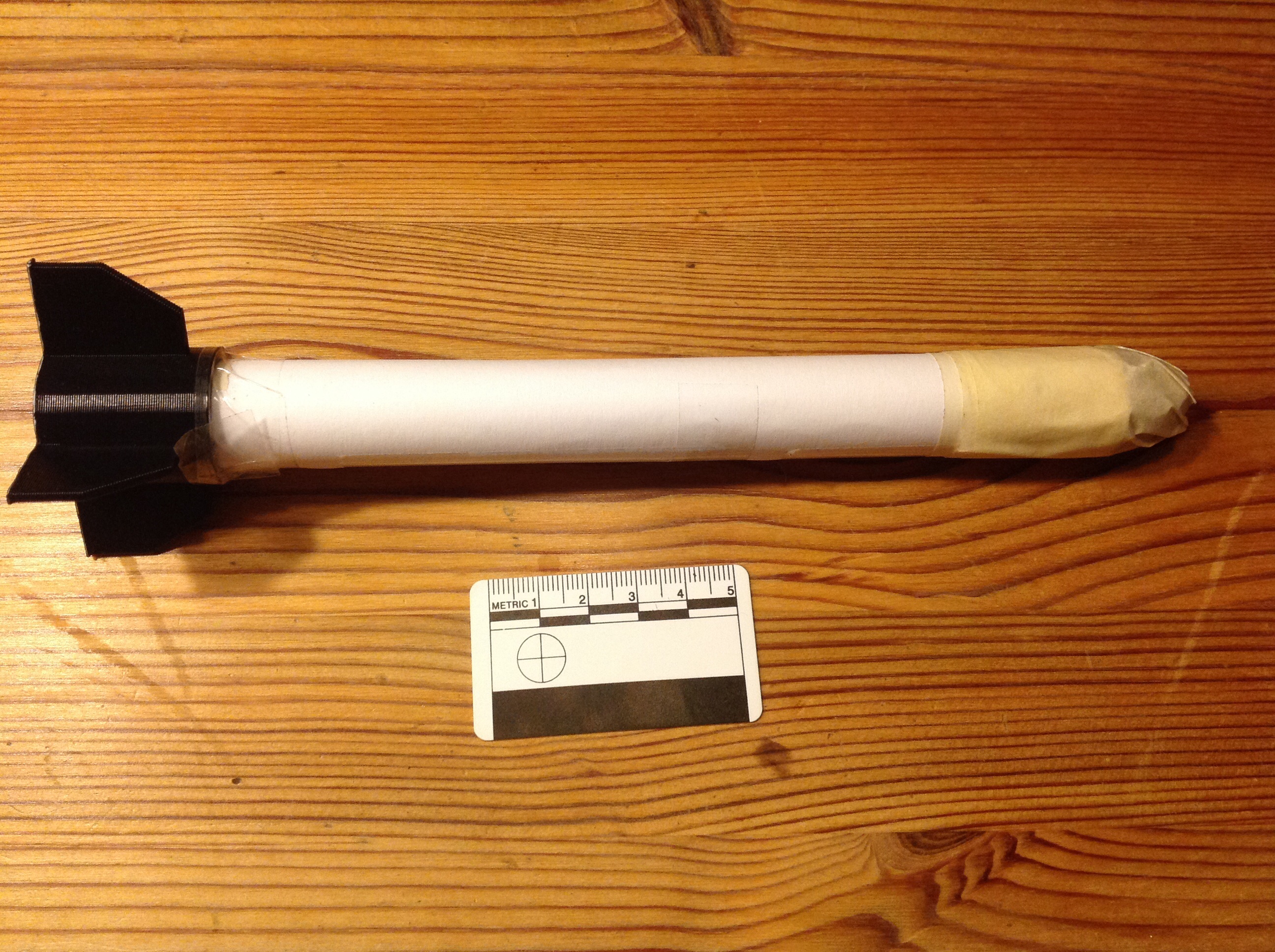 Fins for compressed air rocket