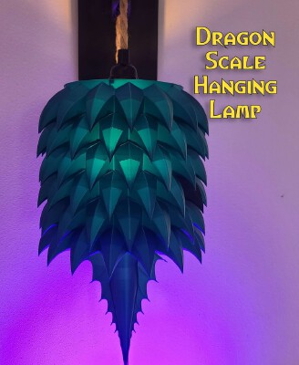 Dragon Scale Hanging Lamp #FunctionalArt | 3d print model
