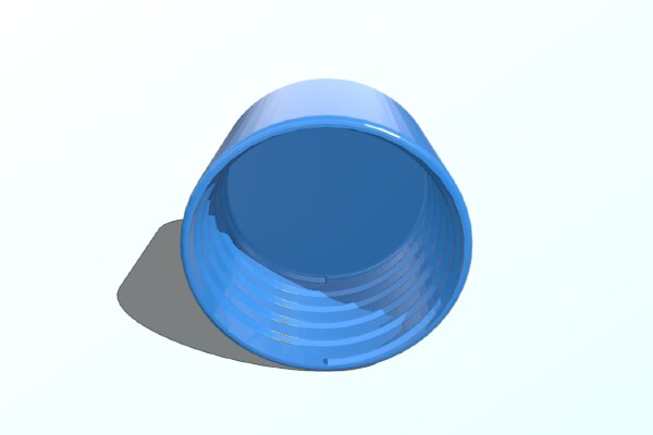 Left handed ~43x1.5mm self sealing cap | 3d print model