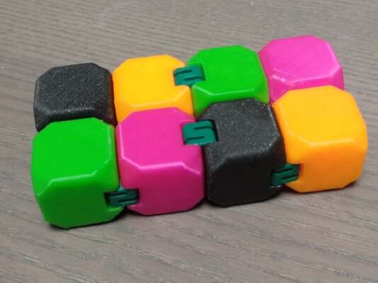 Fidget Cube with S-hinges | 3d print model
