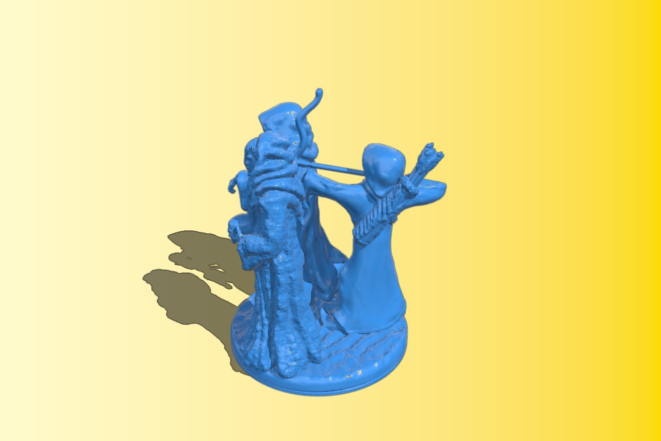 Human Necromancer with two skeletons