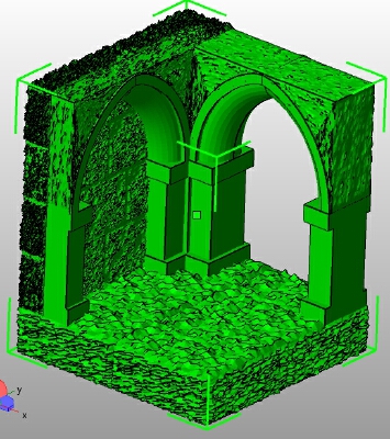 Gothic RPG Tile - 2x2 corner with right open archway | 3d print model