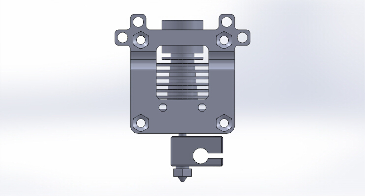 E3D V6 Hot end Mount for Ormerod | 3d print model