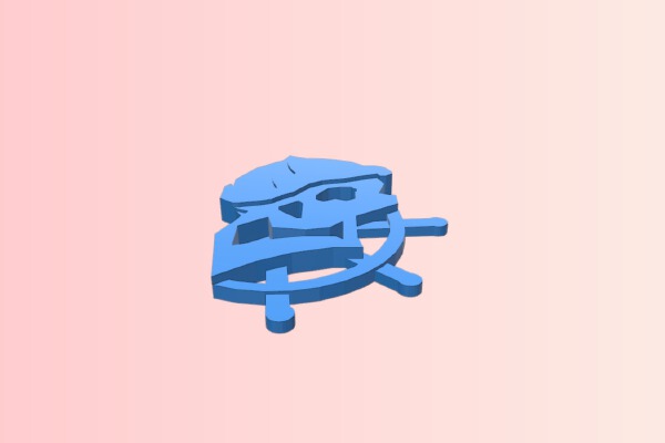 Shady Pirate charm | 3d print model