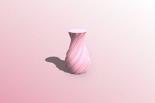 Pink Spiral Vase