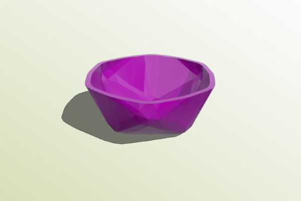 Low Poly Bowl | 3d print model