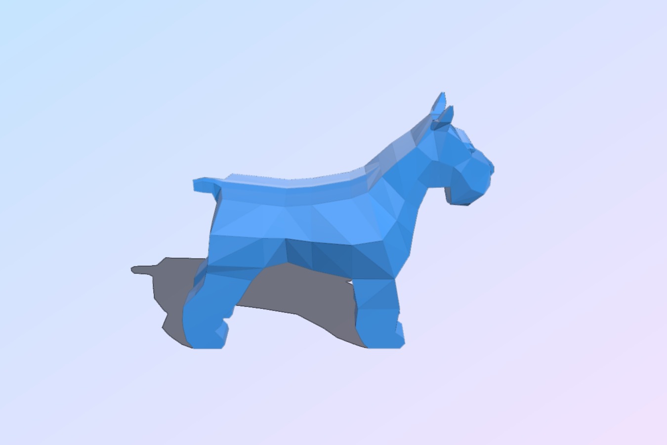 Low Poly Schnauzer Dog