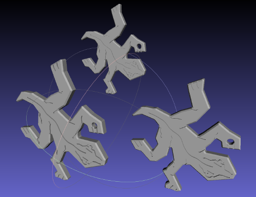 Portachiavi - Ciondolo ”Rettili" la Lucertola di Escher _ Keychain - Pendant ”Rectles" The Lizard Escher | 3d print model