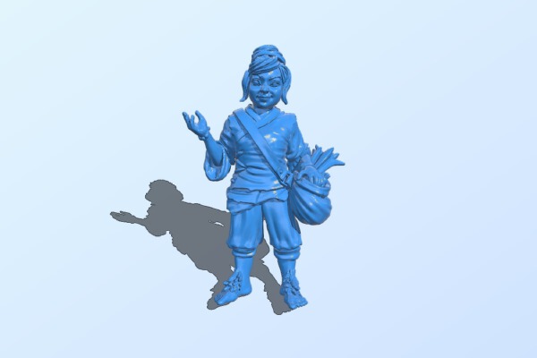 Halfling Farmgirl | 3d print model