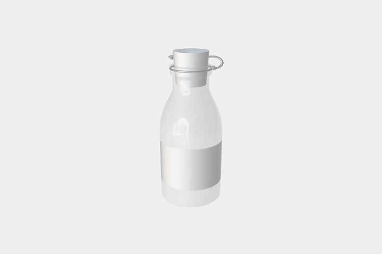 Clear Glass Water Bottle Mockup