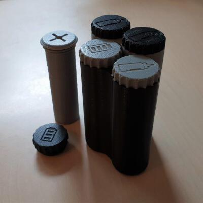 Variable 18650 battery liquid container | 3d print model