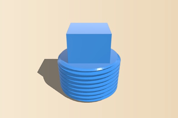 3_4" npt Plug | 3d print model
