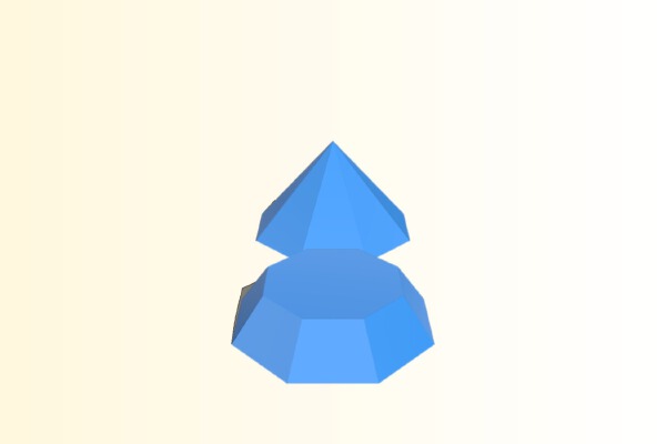 Low poly Diamond | 3d print model