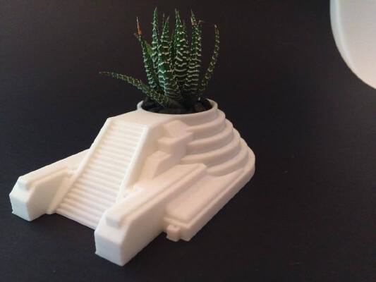 Succulent Pot - Aztec Temple V1 | 3d print model