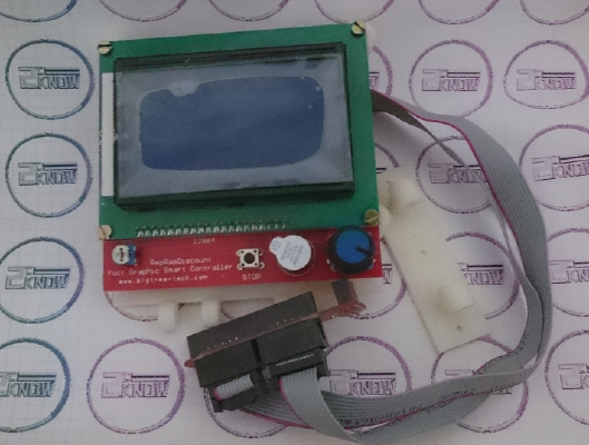 Adjustable Reprap Discount Full Graphic LCD Holder for 2020 profiles | 3d print model