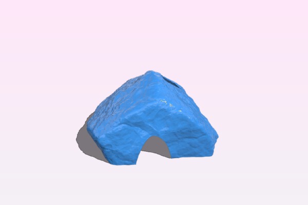 Aquarium Decoration - Textured Rock Cave (cubic) - Large | 3d print model