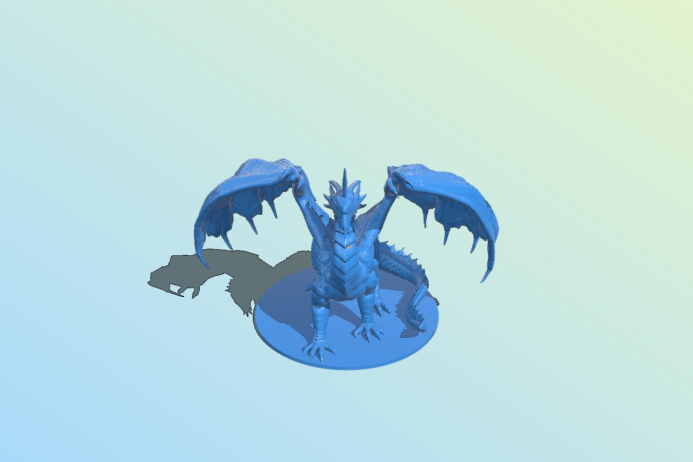 The dragon spread its wings