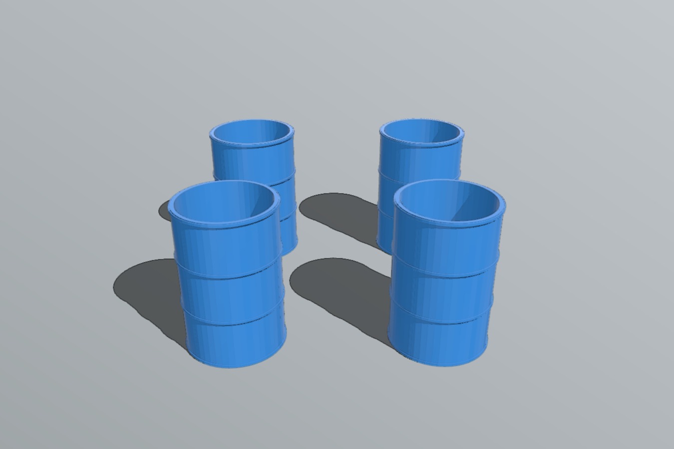 1:64 scale 55 gallon drums