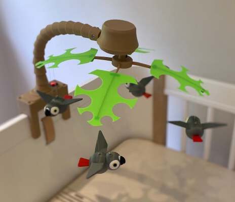 Baby Mobile (with Parrots) | 3d print model