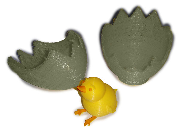 Easter egg and chick