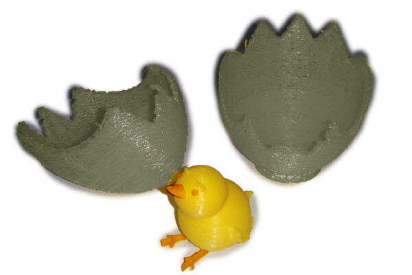 Easter egg and chick | 3d print model