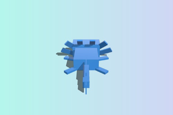 minecraft axolotl symmetrical | 3d print model