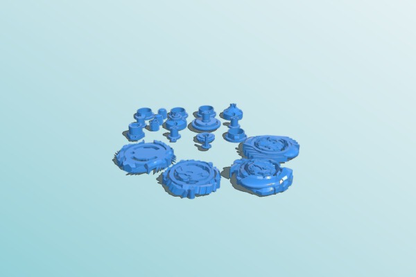 Beyblade starter four set | 3d print model