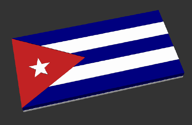 Flag of Cuba | 3d print model