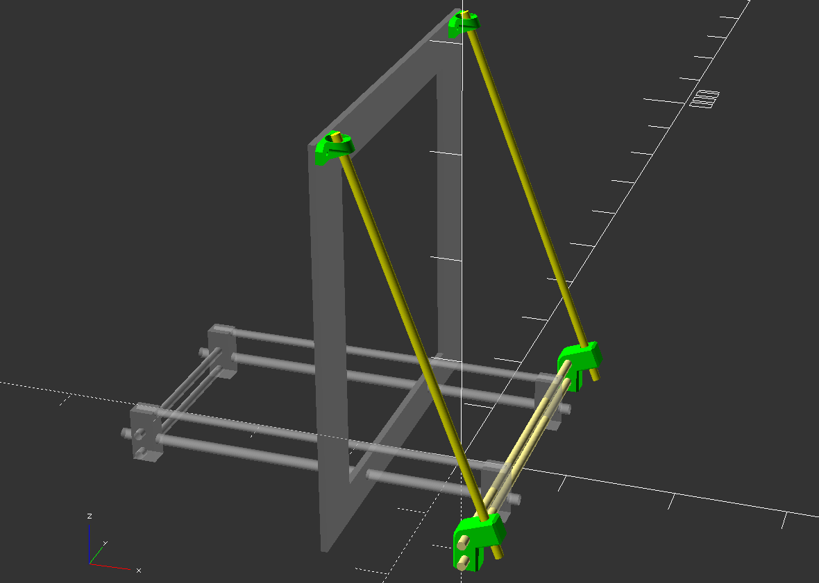 Supports for Prusa i3 aluminium frame