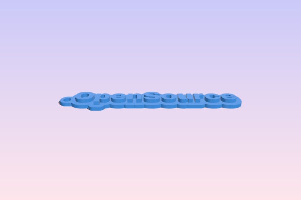 opensource keychain | 3d print model