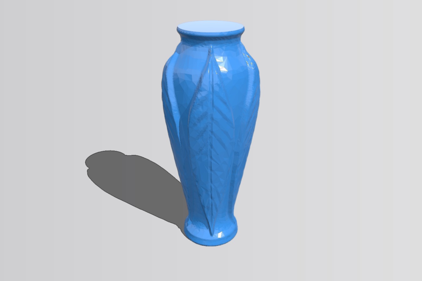 simple vase with leaf pattern