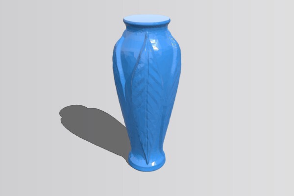 simple vase with leaf pattern | 3d print model
