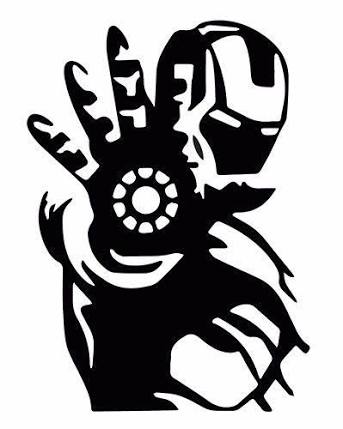Iron man stencil