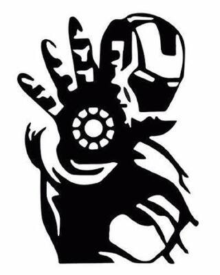 Iron man stencil | 3d print model