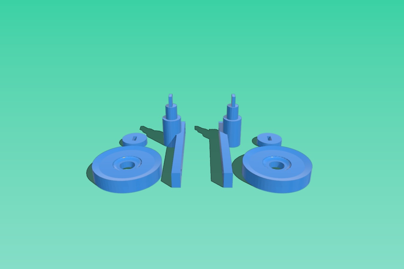 Snap on 3D printed wheels & axels for model car