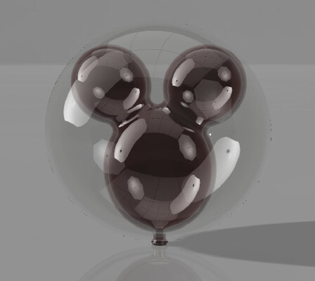 Mickey Head Balloon | 3d print model