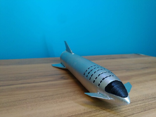 SpaceX Starship w_ Actuating Fins | 3d print model