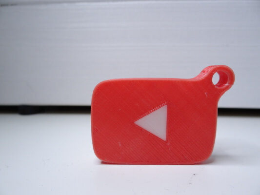 YouTube logo keychain | 3d print model