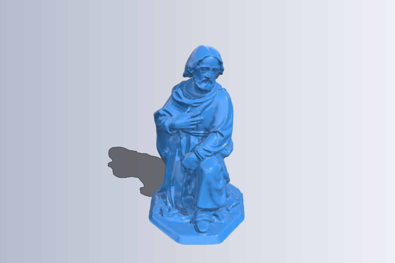Mary and Joseph from a representation of the holy family