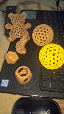 a cube cut with a sphere with holes | 3d print model