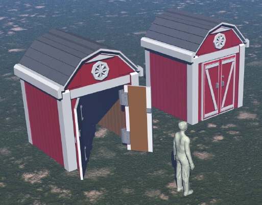 American Backyard Shed Type 2 - HO Scale (1:87) | 3d print model