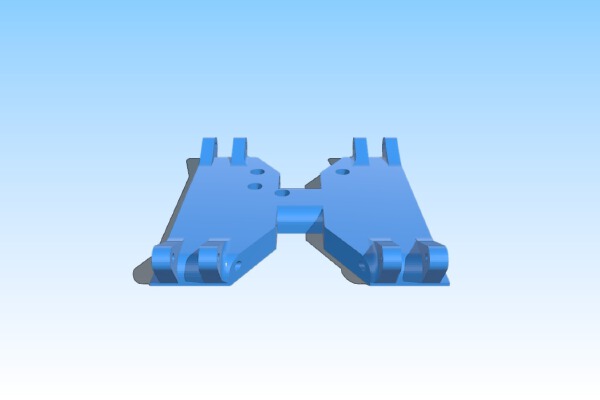 Axial capra flate skid plate big motor (1415 castle) compatible | 3d print model