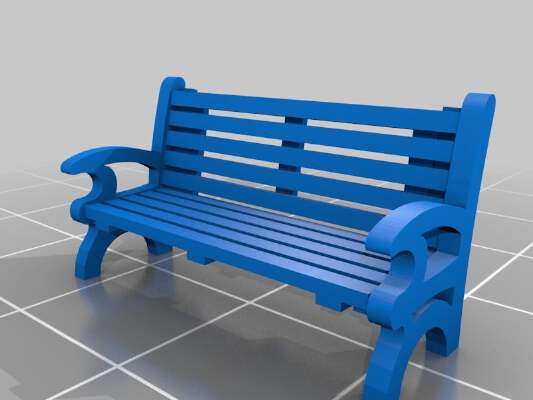 Park _ Platform _ Pavement  Bench 00 scale | 3d print model