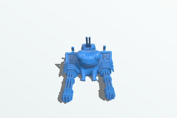 fred the war frog | 3d print model