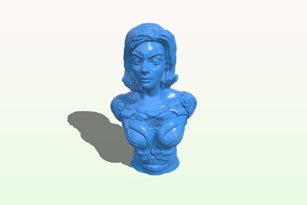 Miss Alita Bust | 3d print model