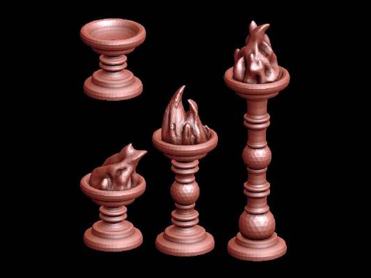 Braziers (Stone) | 3d print model