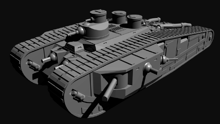 1-200 WW1 AMERICAN SUPER HEAVY TANK | 3d print model