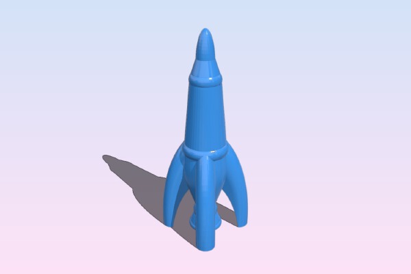 Rocket Retro 002 | 3d print model