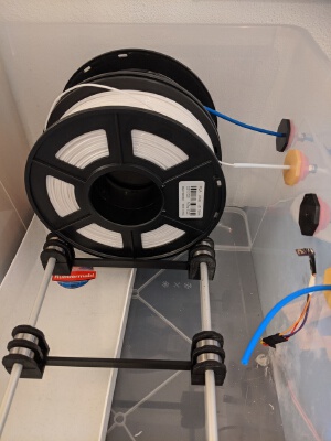 Filament Spool Holder & Guidance for Drybox | 3d print model