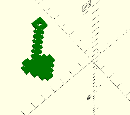 Minecraft Tools with Keychain Hole - SEPERATE | 3d print model